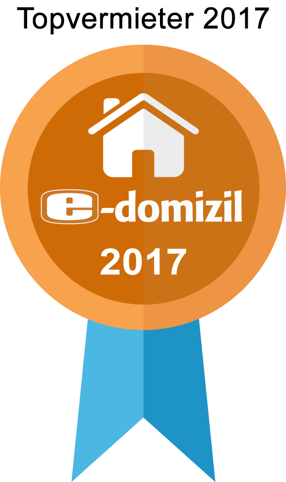 unikum-Ferienwohnungen wurde von e-domizil als Top-Vermieter 2017 ausgezeichnet!